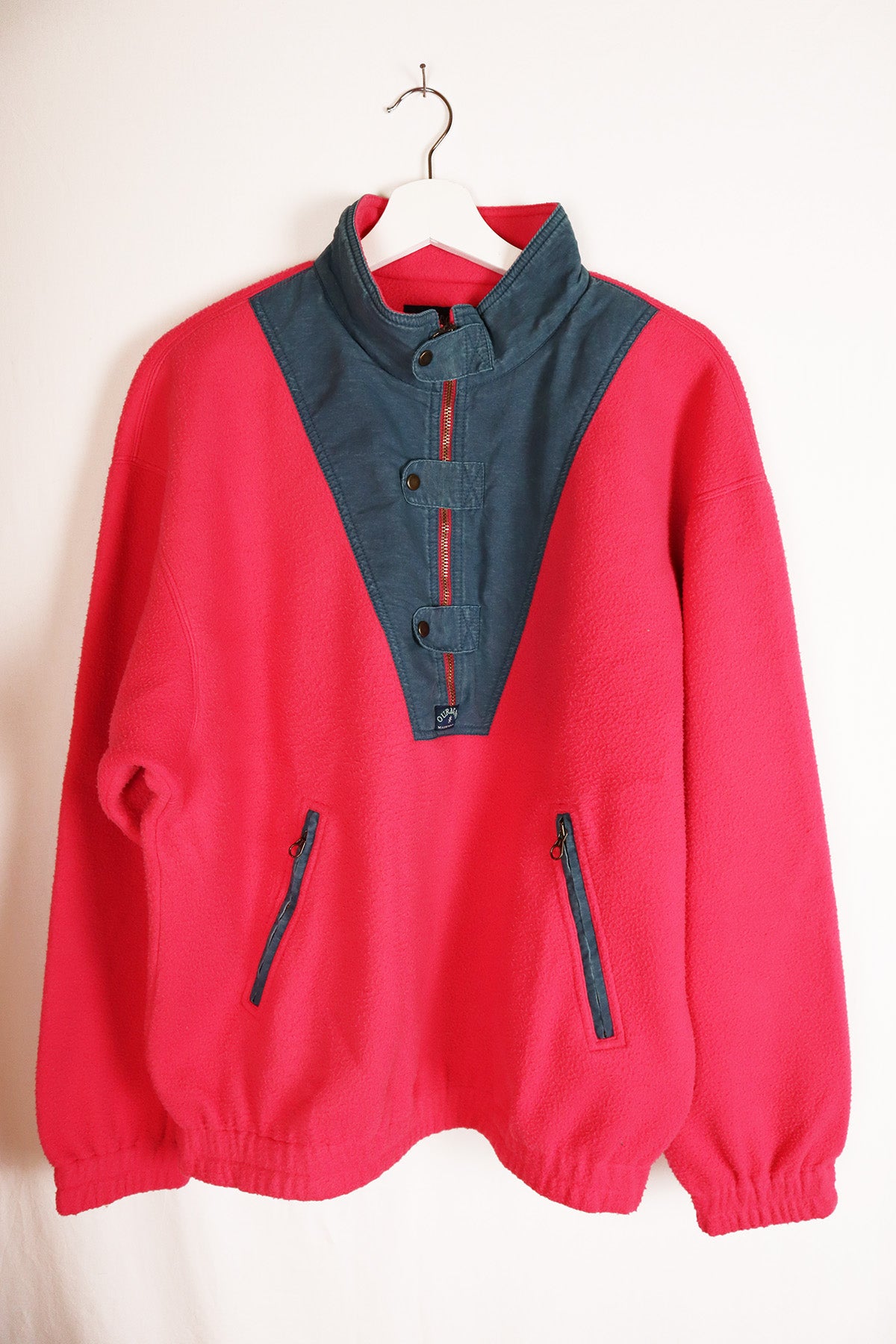 Fleece Pullover Vintage Rot ( Gr. M/L )