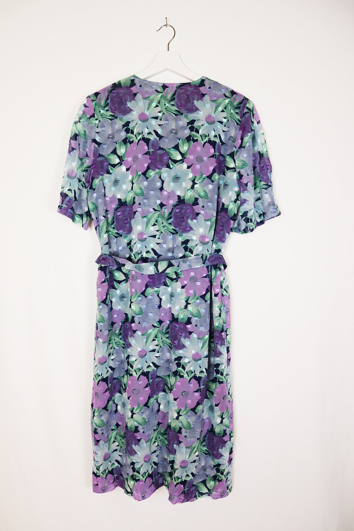 Kleid Vintage Blumenwiese Lila ( Gr. M/L )