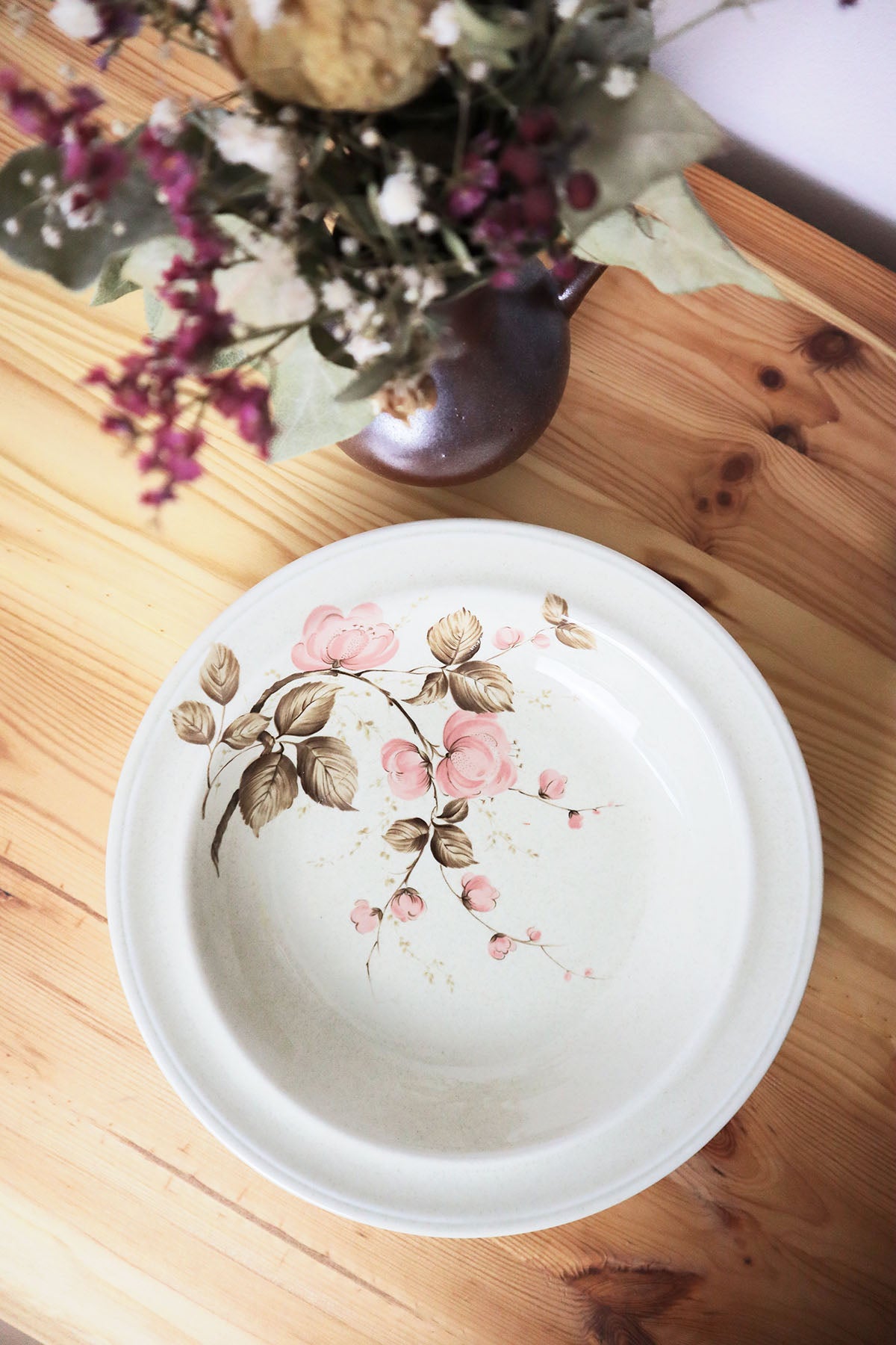 Set Vintage Plates With Roses Winterling