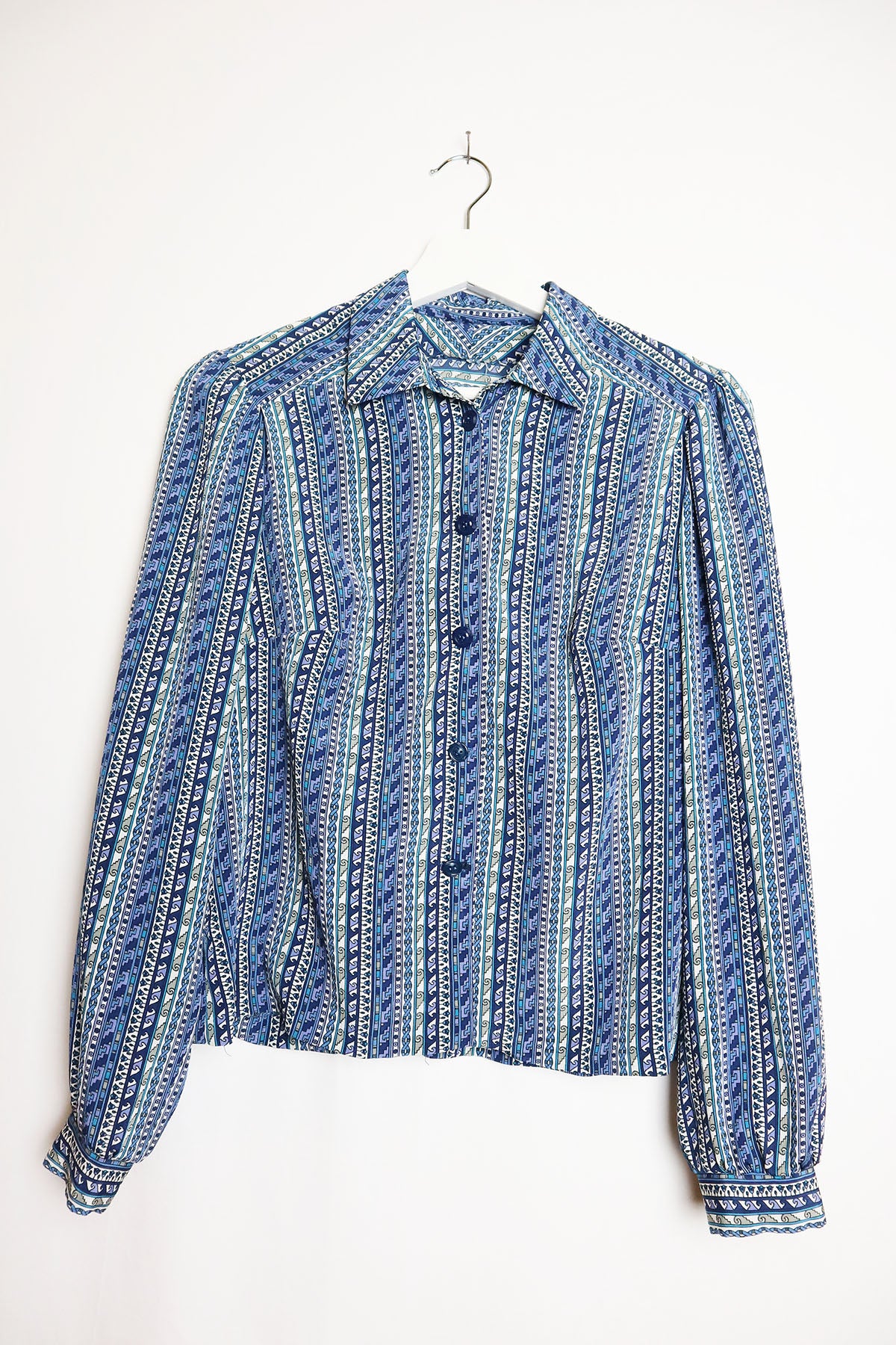 Handmade Bluse Vintage Ethno Streifen ( Gr. S )