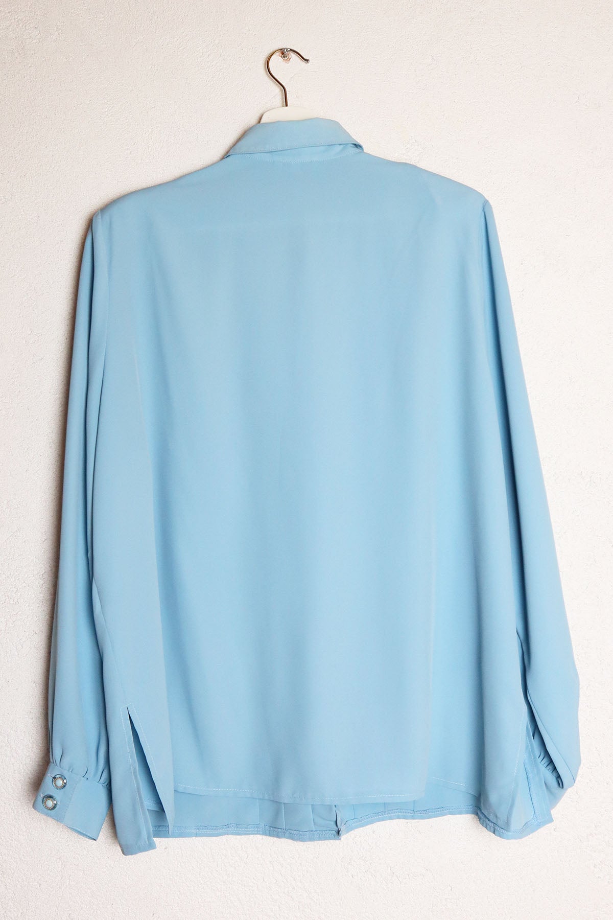 Bluse Vintage Elegant Hellblau