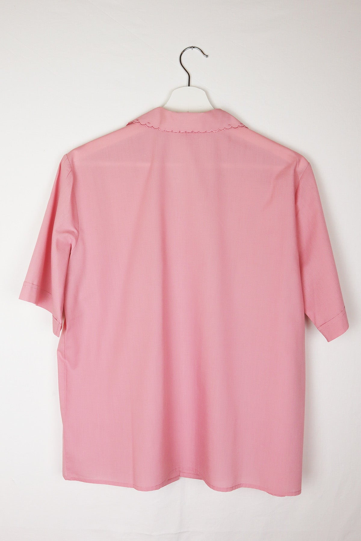 Bluse Vintage Rosa Kragen Bogenkante ( Gr. M-XL )