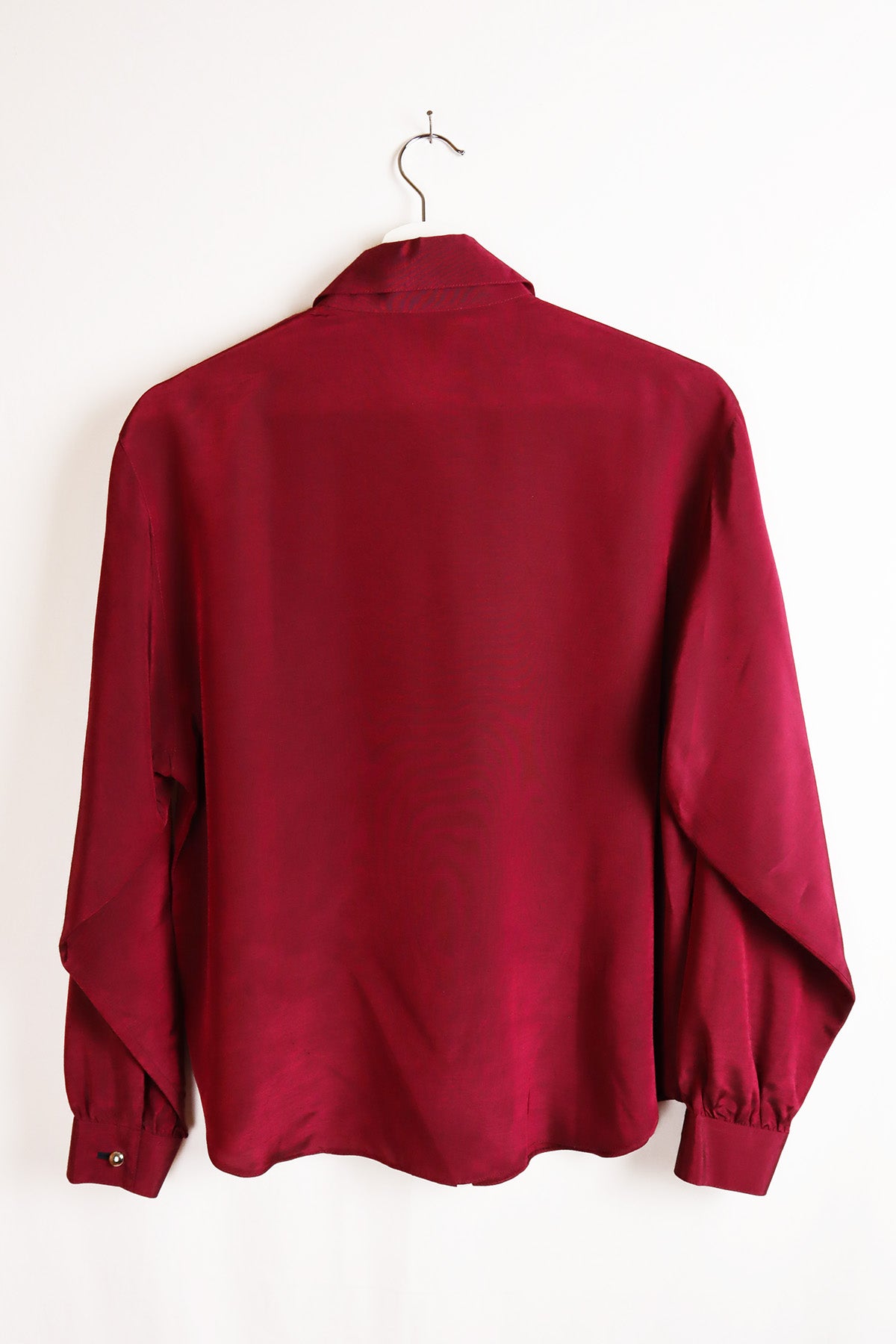 Bluse Vintage Rot Glänzend ( Gr. M )