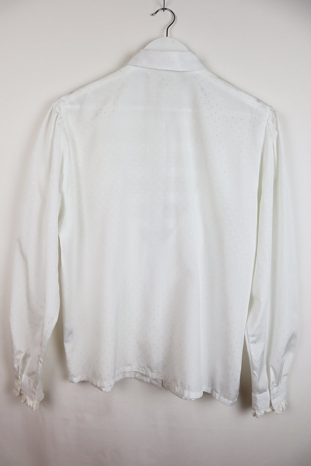 Bluse Vintage Weiß Rüschen ( Gr. M )