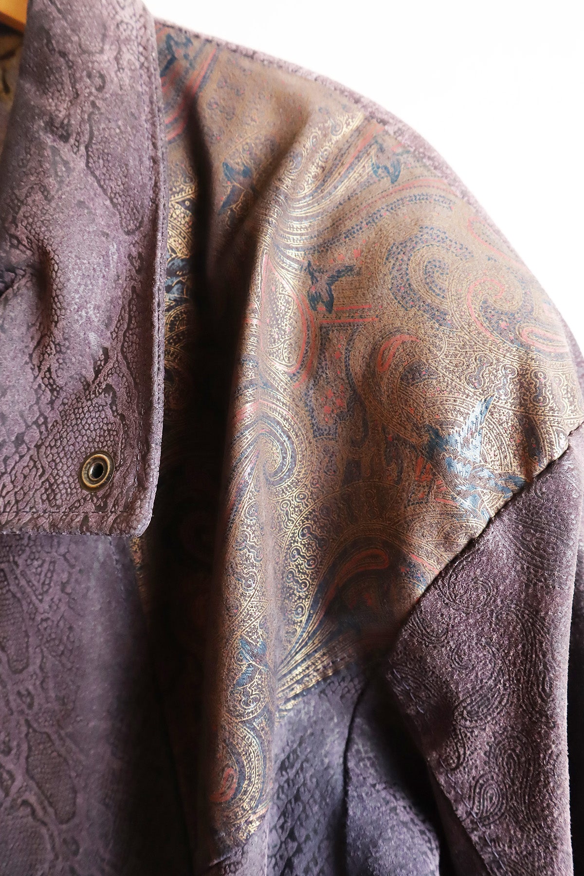 Leder Jacke Vintage Patchwork ( Gr. L )