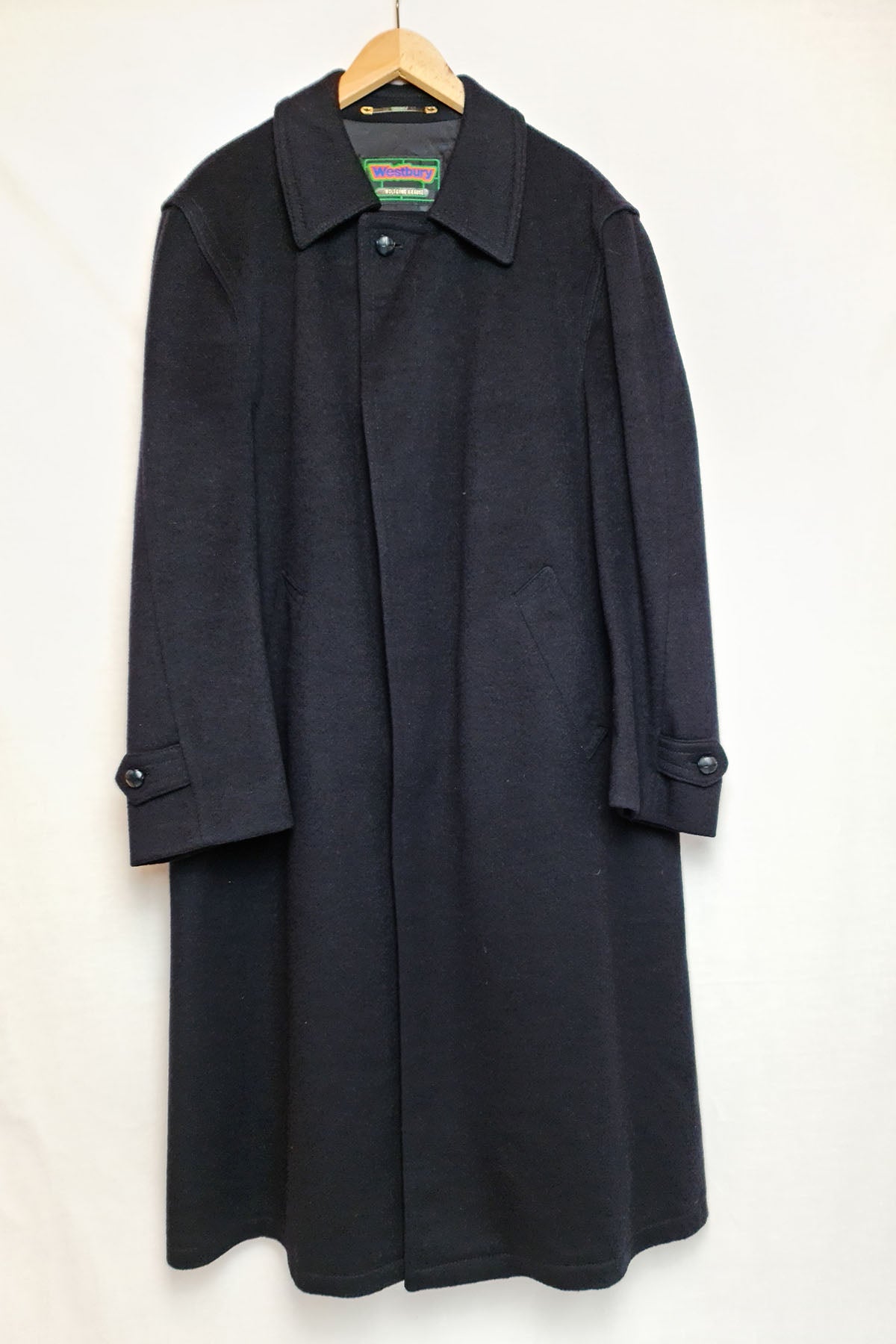 Dark Blue Vintage Wool Coat