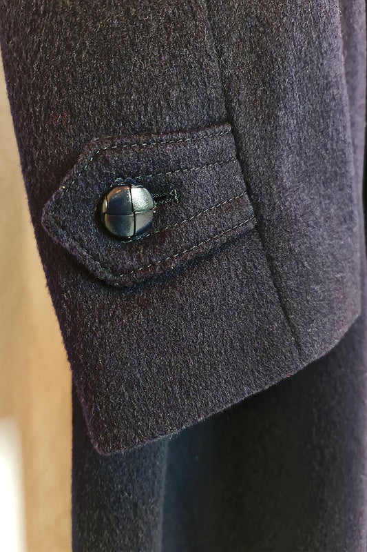Dark Blue Vintage Wool Coat