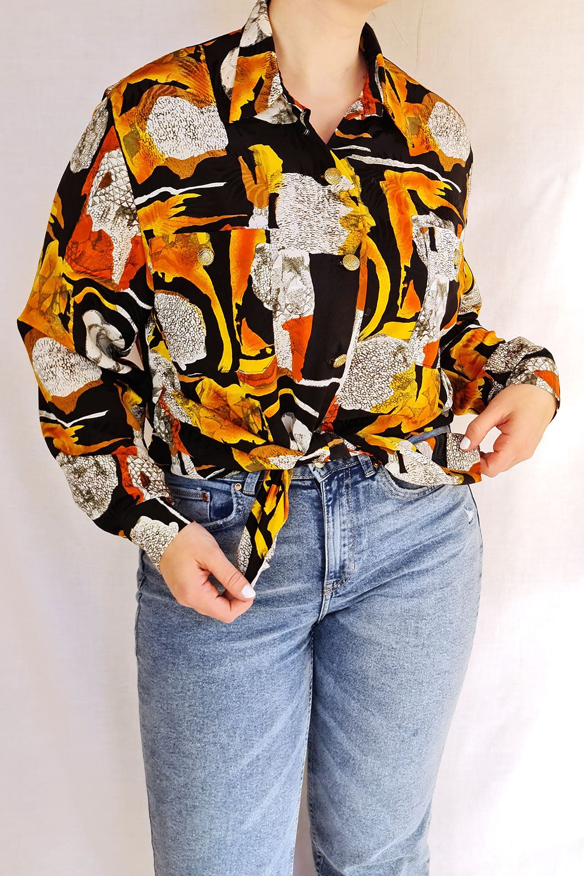 Abstract Arty Vintage Blouse