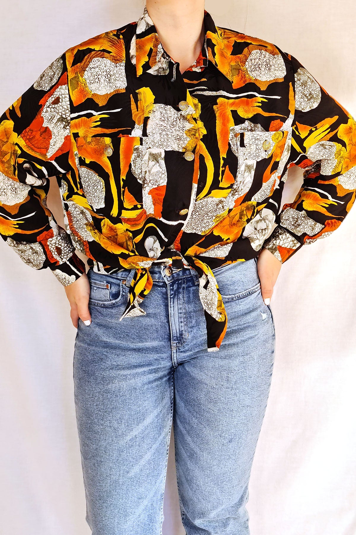 Abstract Arty Vintage Blouse