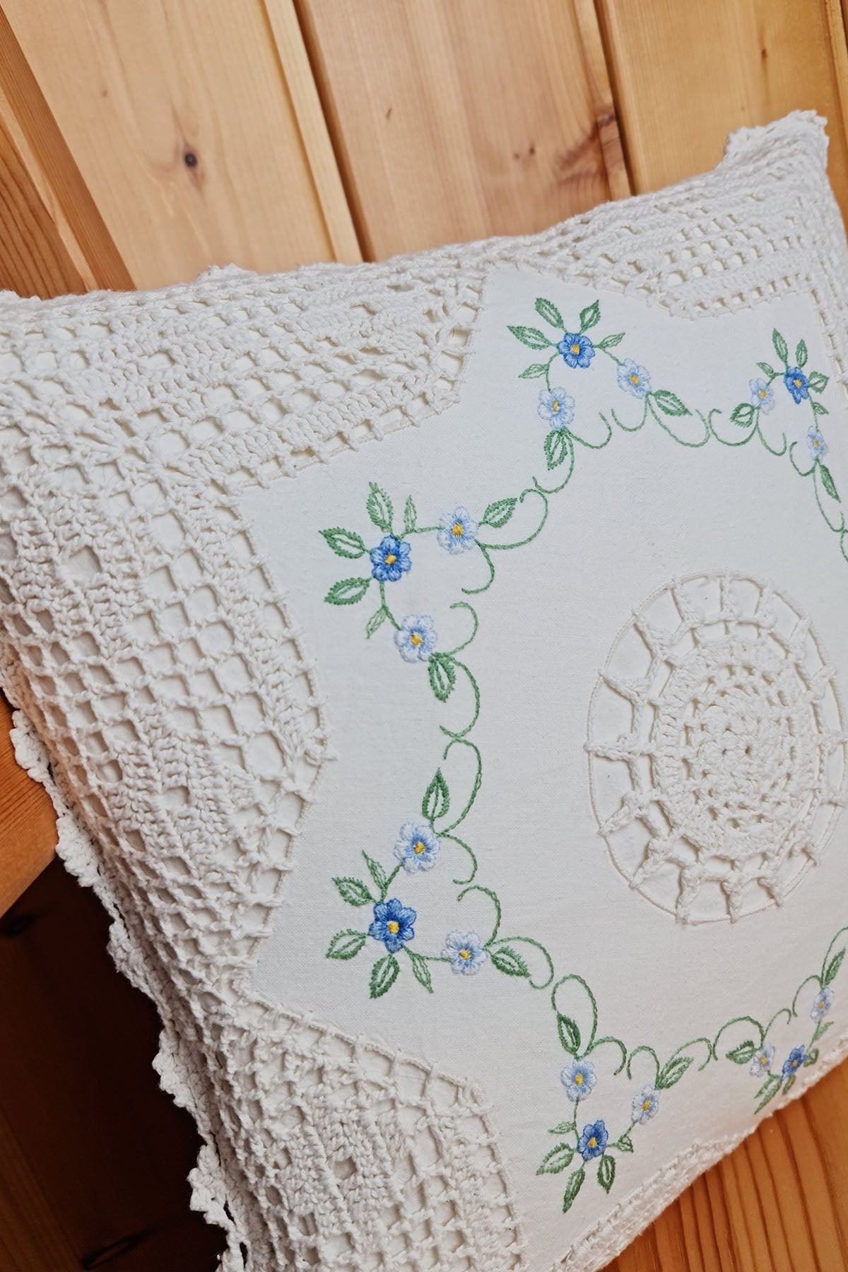 Lace And Embroidery Vintage Pillow