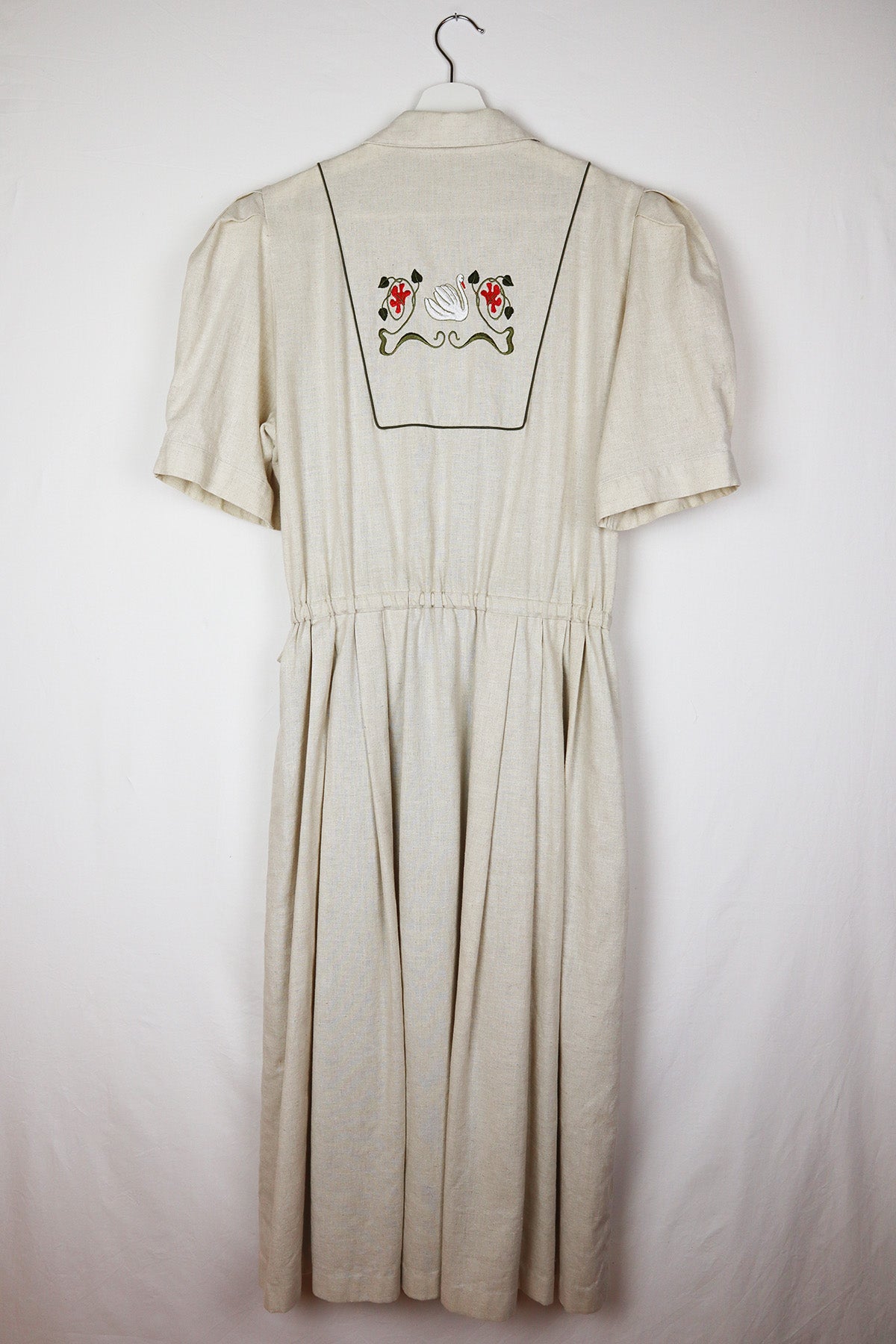 Kleid Vintage Beige Stickerei ( Gr.S-L )