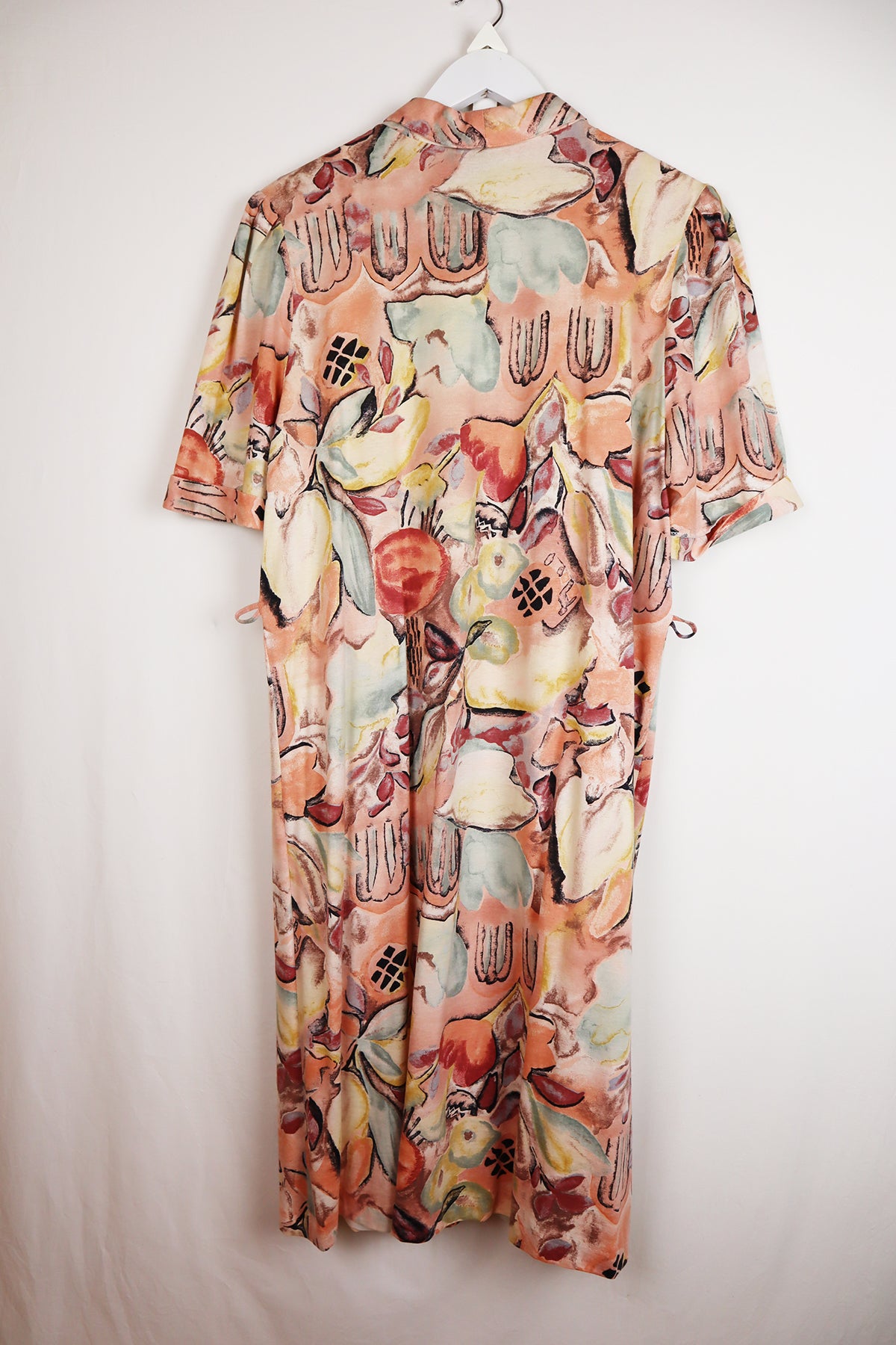 Kleid Vintage Peach Pastell Jersey ( Gr. L/XL )
