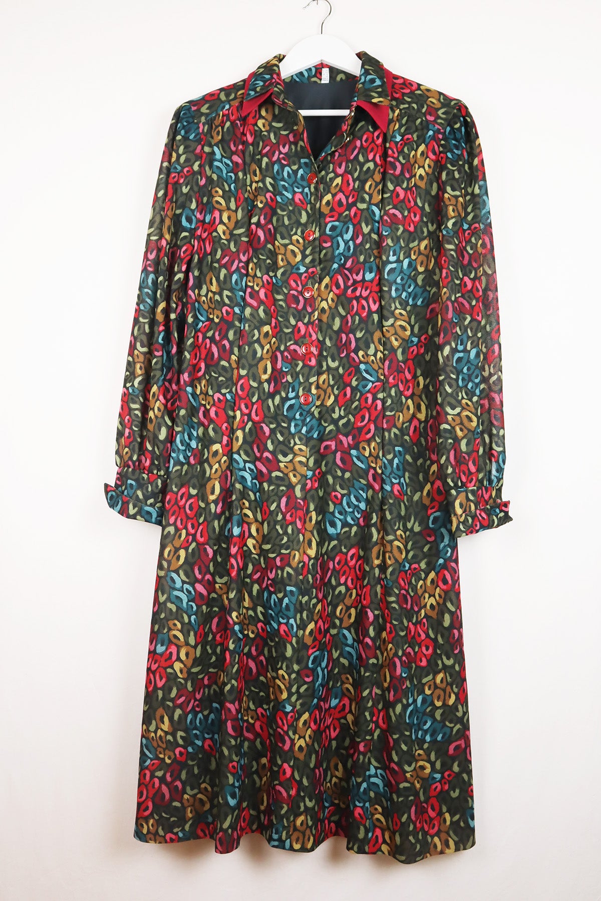 Kleid Vintage Bunte Kreise ( Gr. M/L )