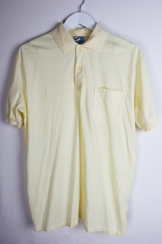Poloshirt Vintage Pastel Gelb ( Gr. M/L )