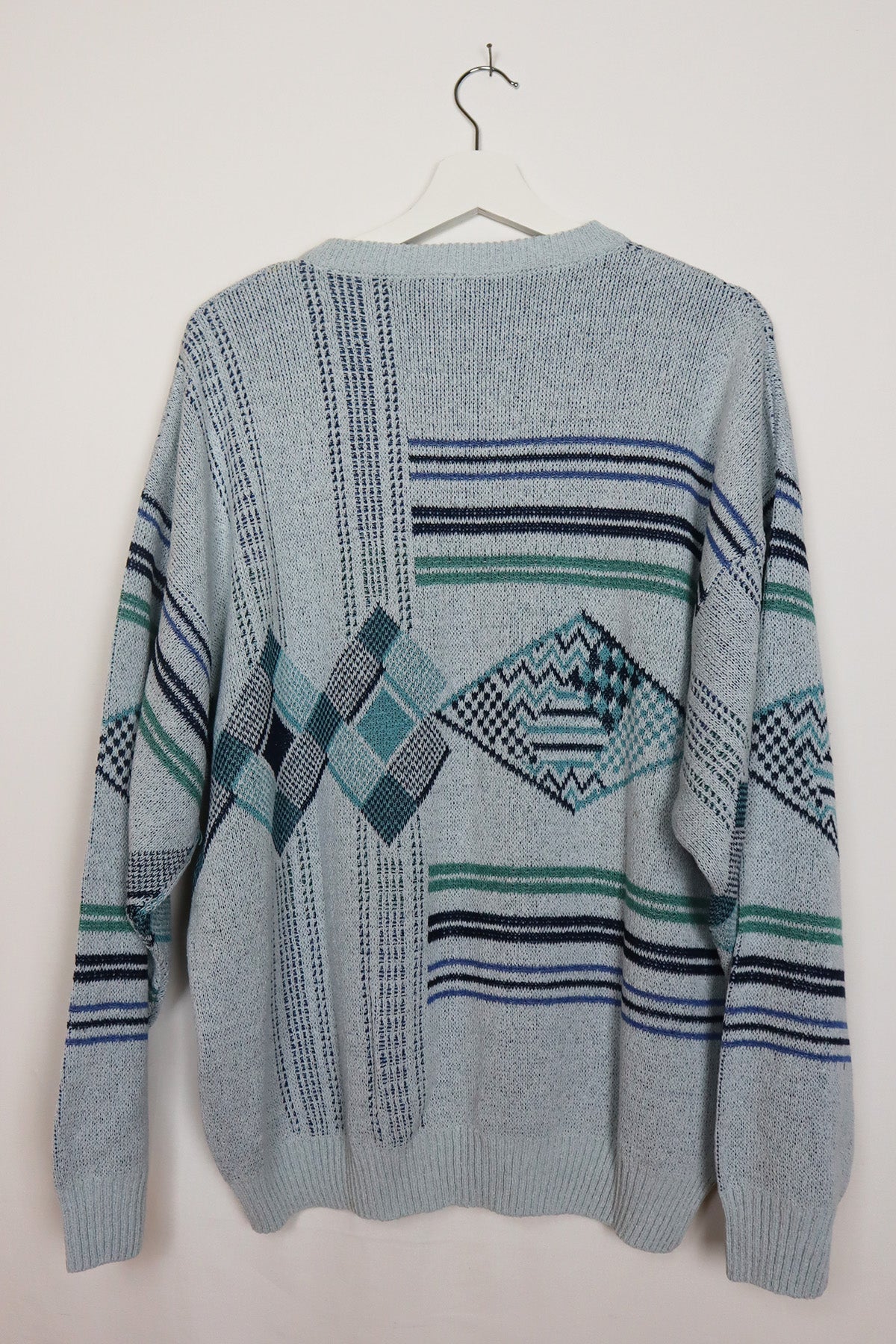 Unisex Vintage Pullover Grau/Blau ( Gr. M und Gr. L )