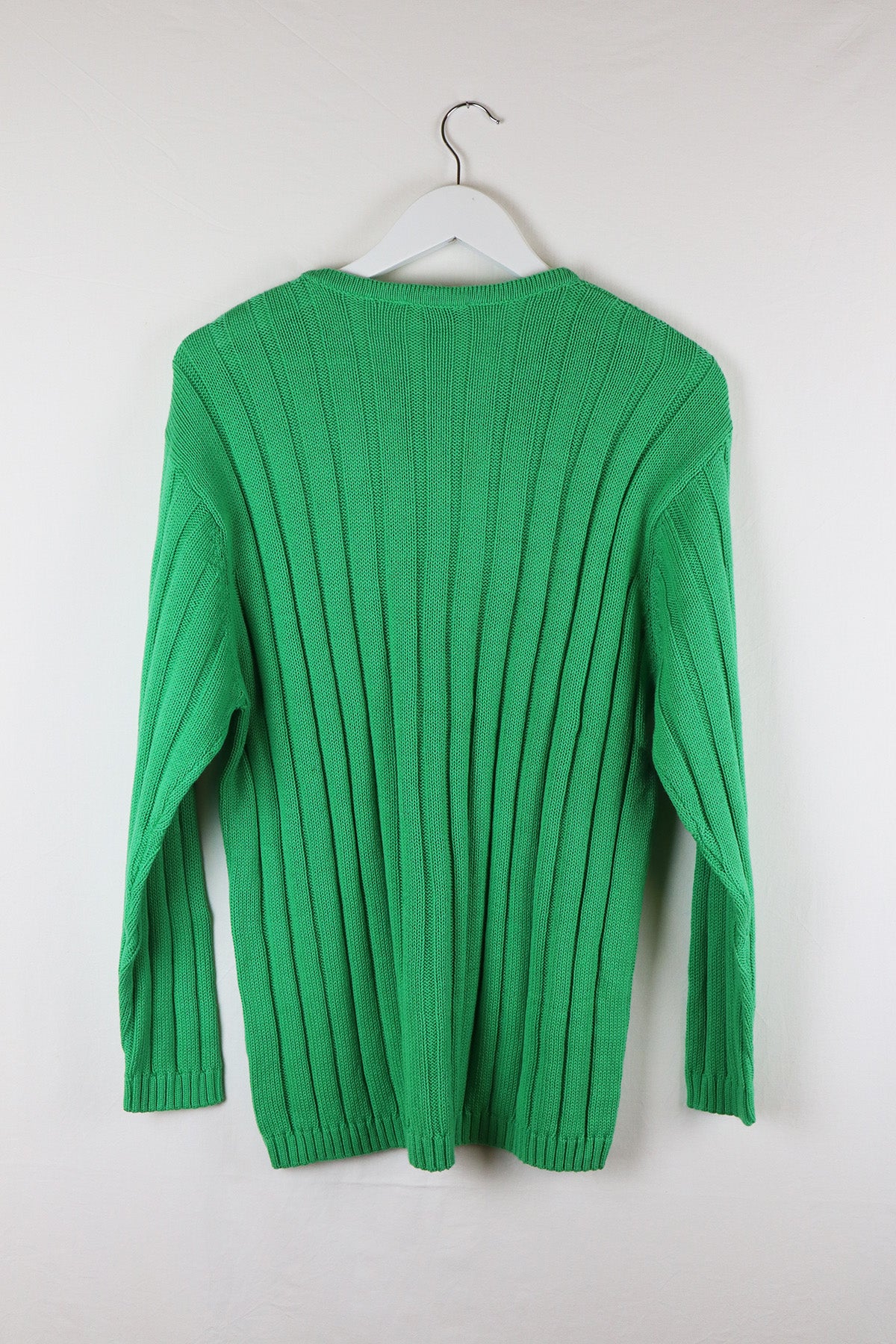 Pullover Vintage Grün Zopfstrick ( Gr.M )