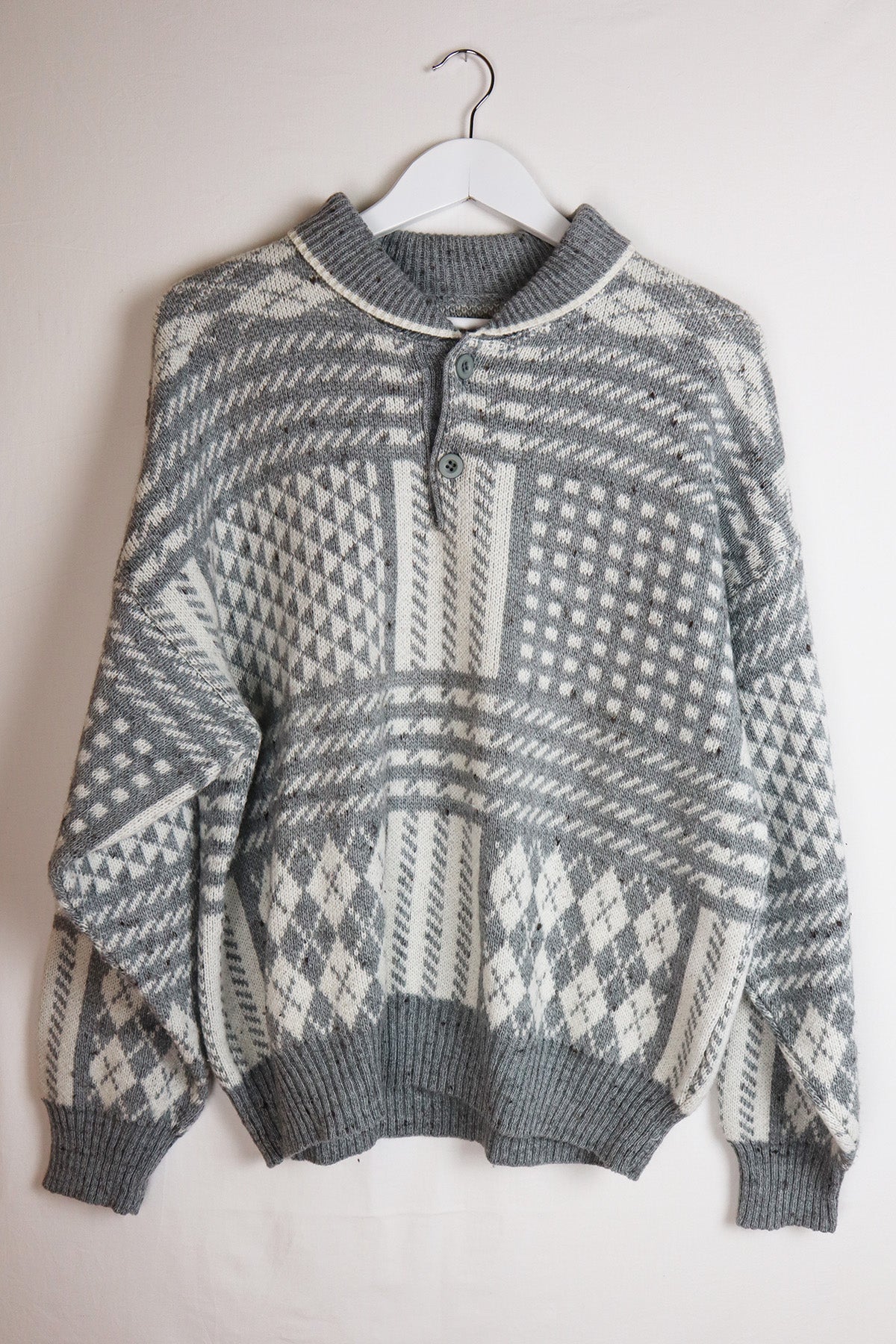 Pullover Vintage Großes Karo ( Gr.M/L )