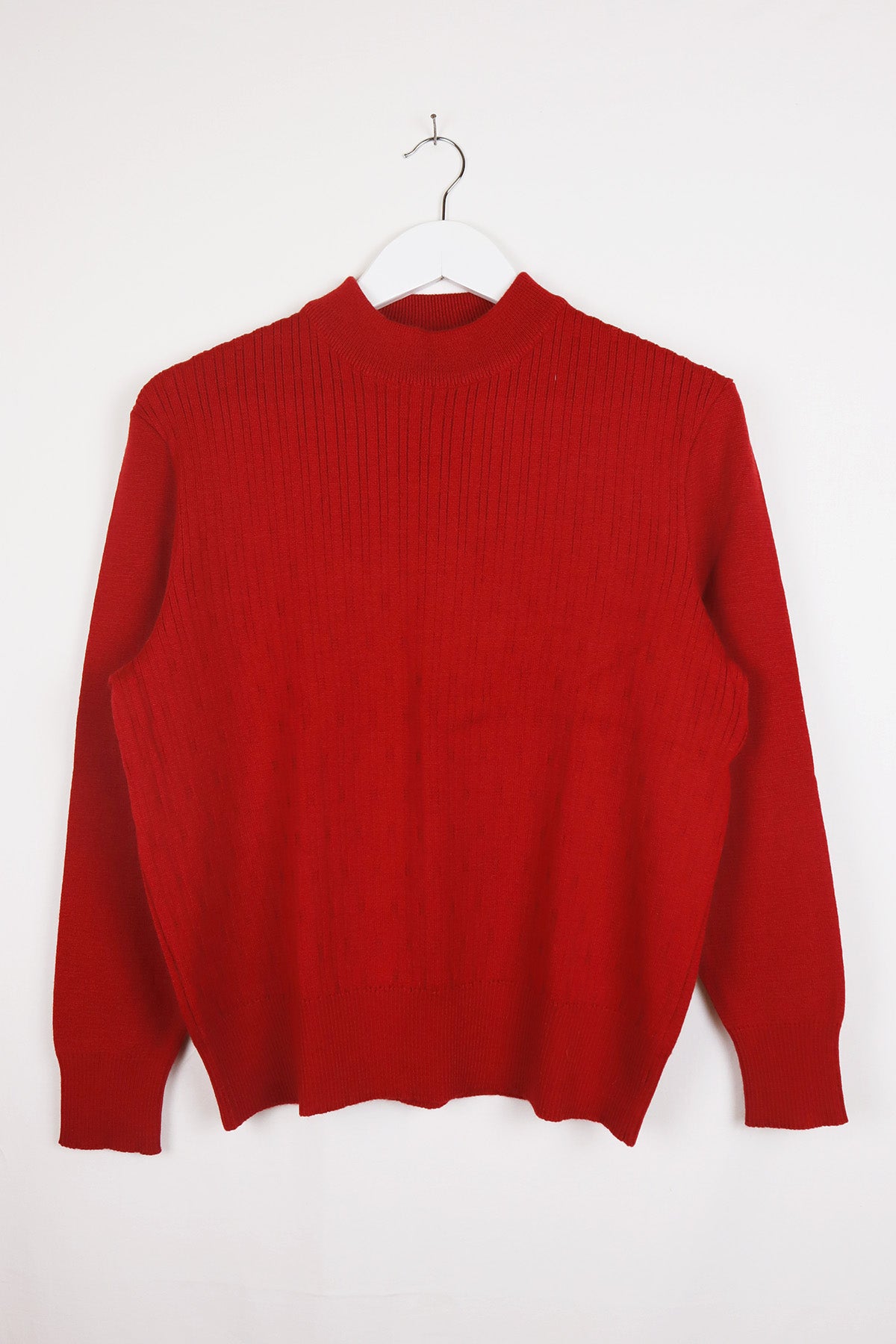 Feinstrick Vintage Pullover Rot ( Gr. S/M )