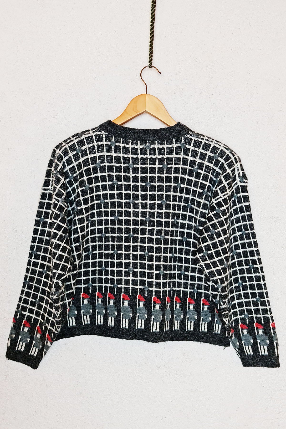 Buttoned Check Vintage Pullover