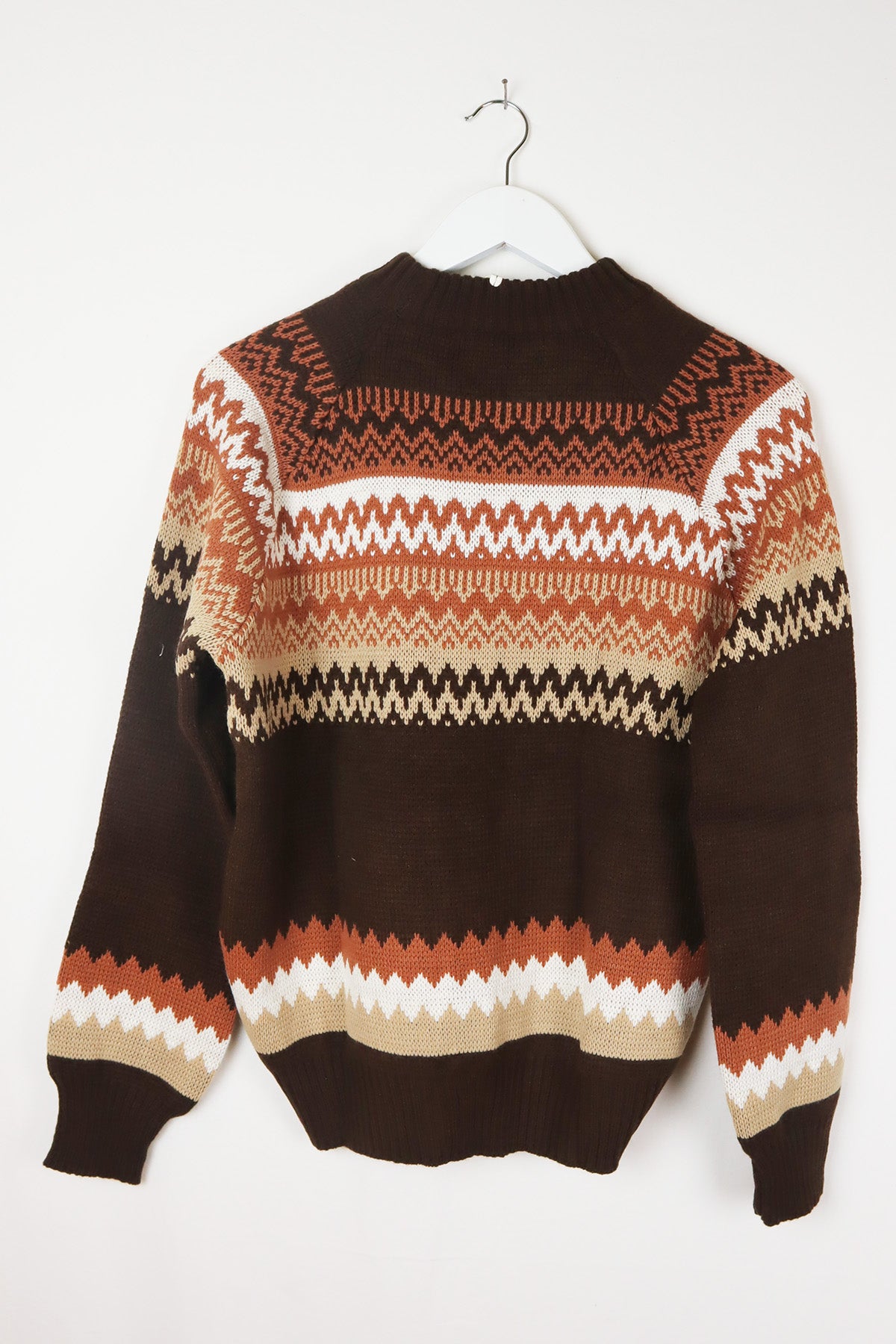 Vintage Pullover Norweger Style Braun ( Gr. M )