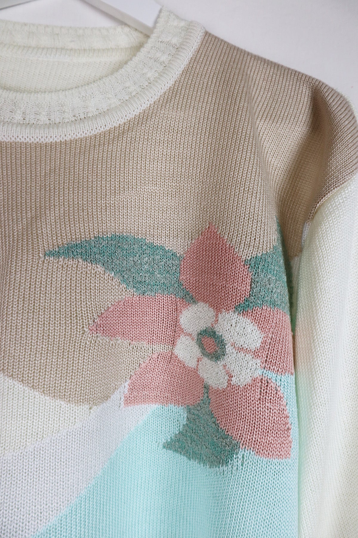 Pullover Vintage Pastell Farbflächen ( Gr. M/L )
