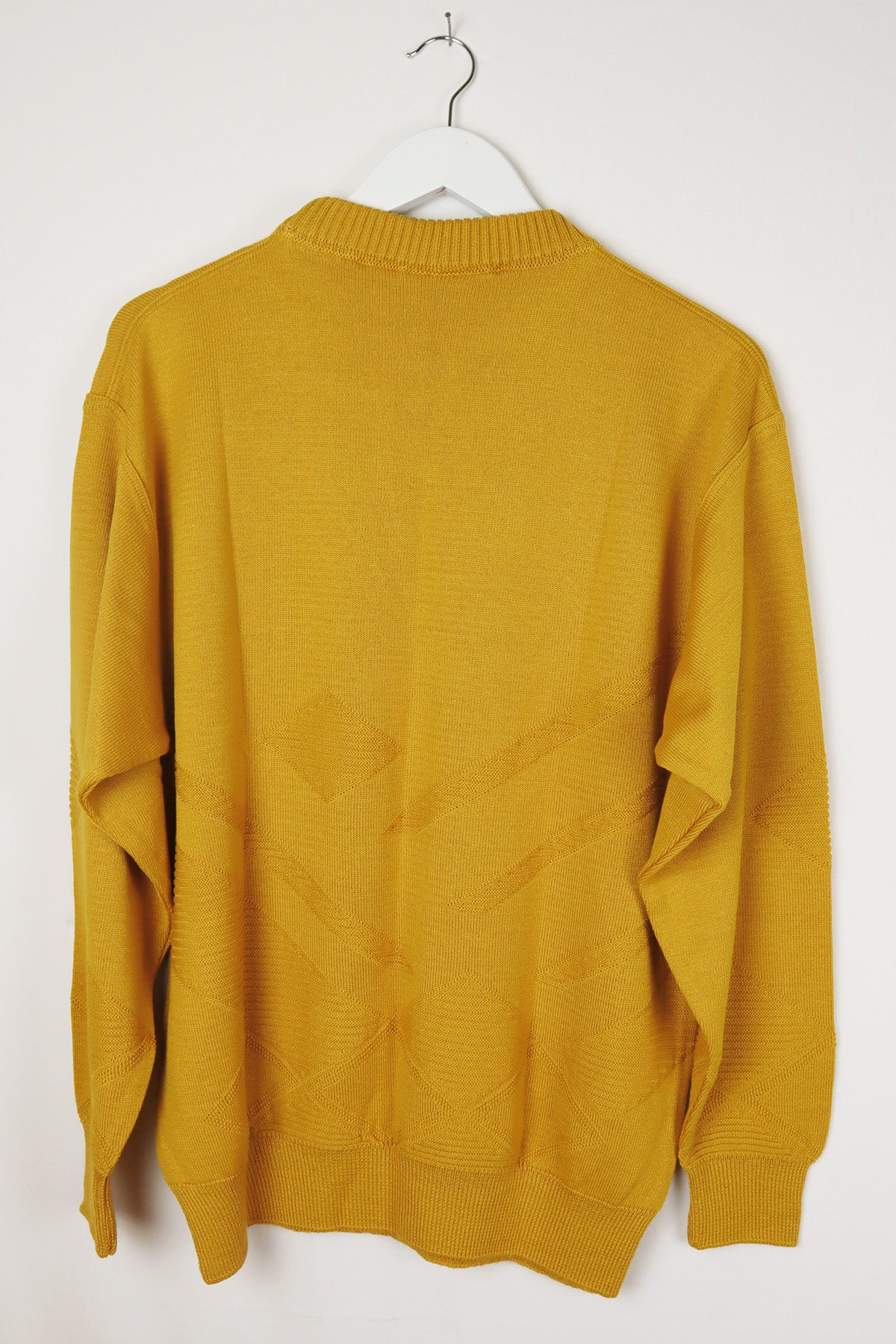 Unisex Basic Vintage Pullover Senfgelb ( Gr. M )