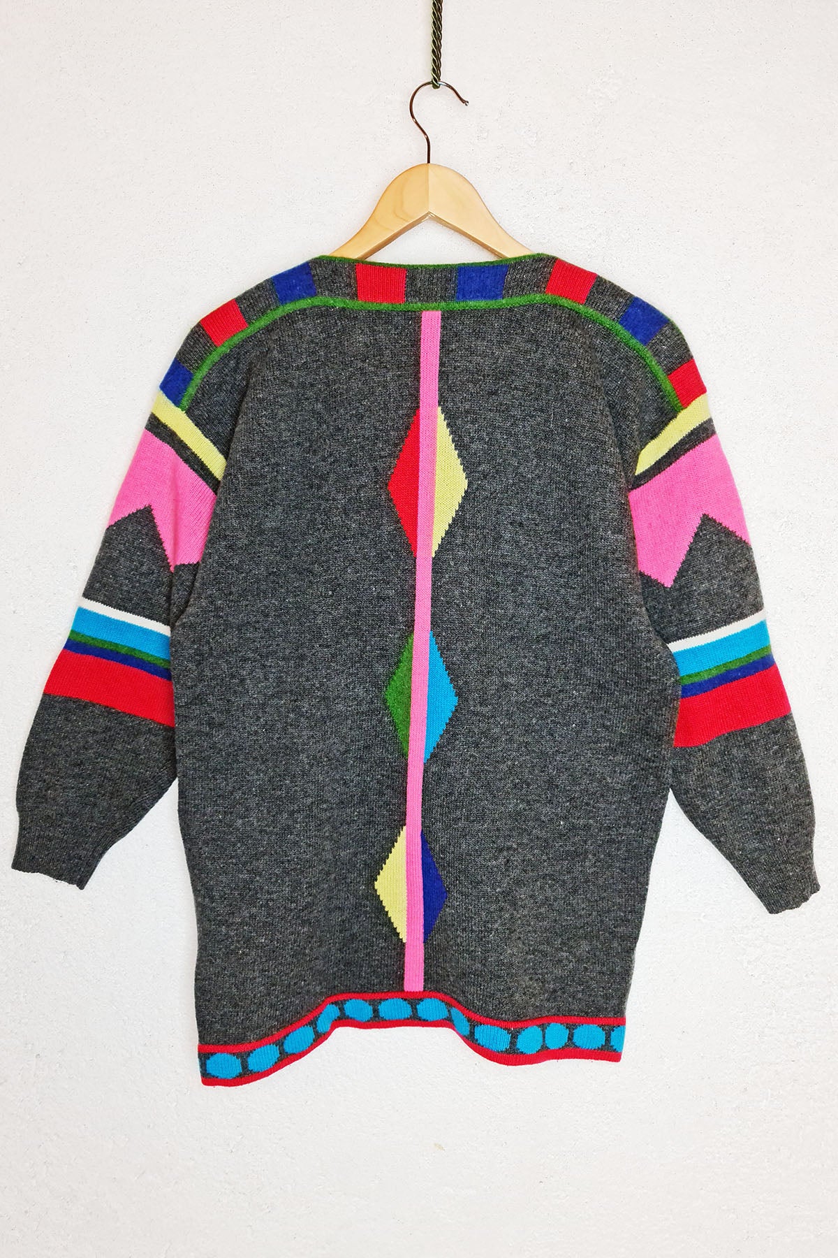 Colorful Patch Vintage Pullover