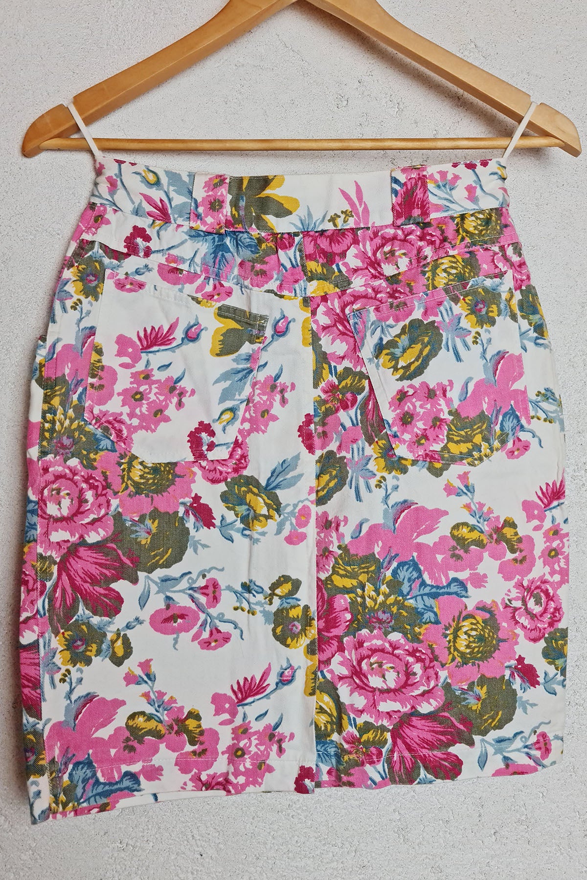 Floral Vintage Jeans Skirt