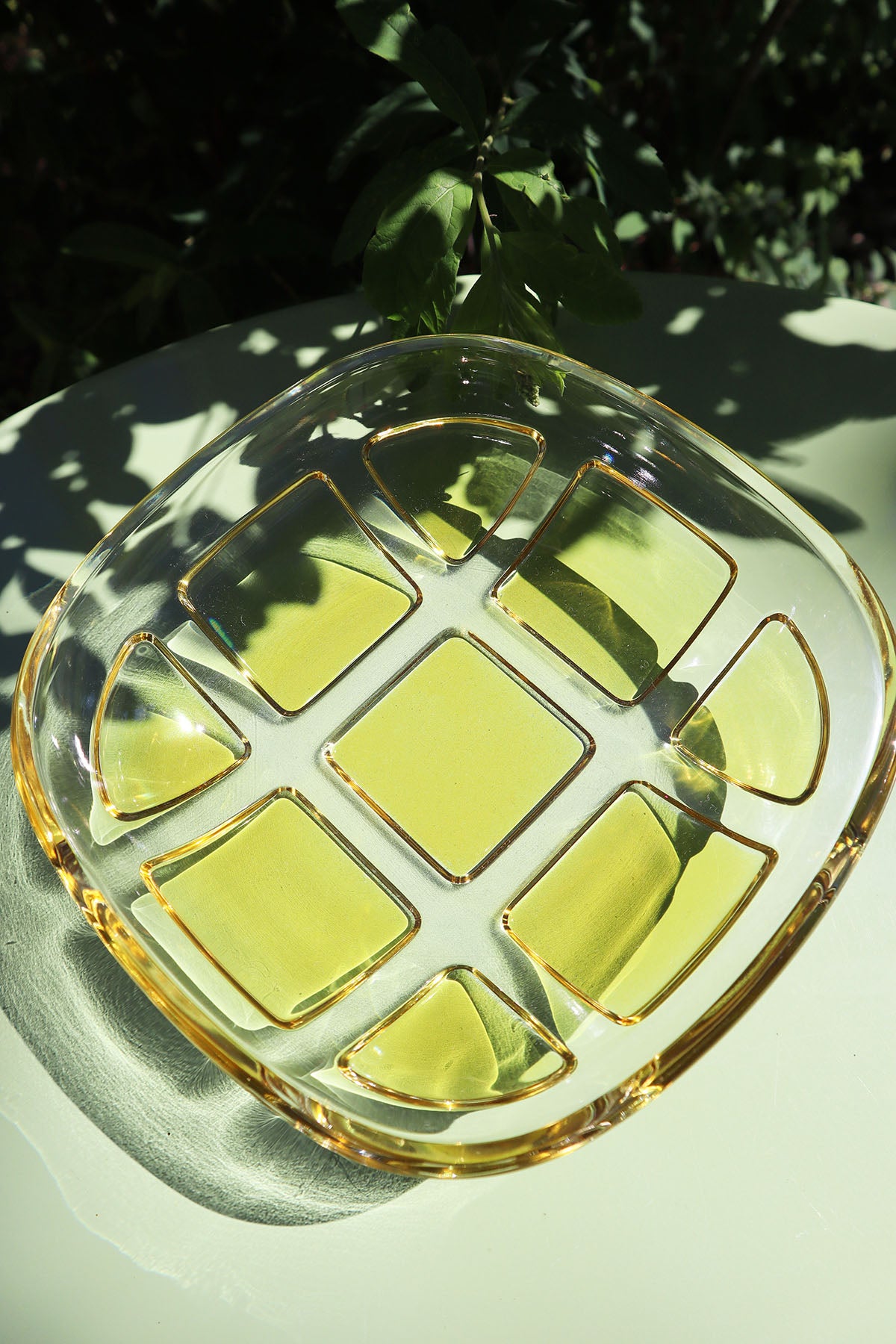 Glasschale Vintage Gelb